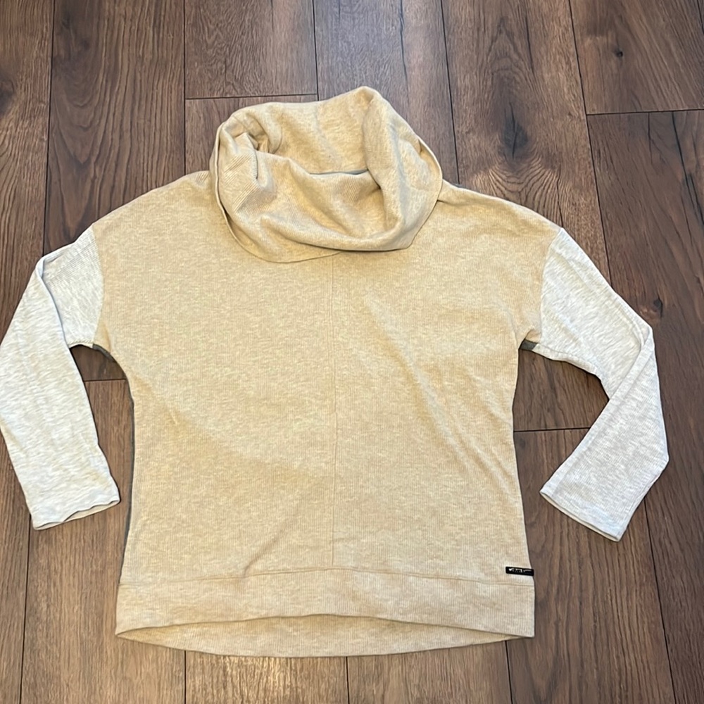 Calvin Klein performance neutral color locking cowl neck turtleneck sweater